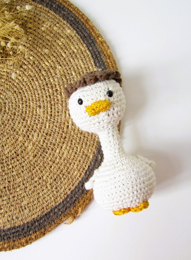 Kind Strings Handmade Crochet Duck Soft Toy - Plush Stuffed Animal for Babies & Kids - Montessori Gift for Baby Girl or Boy - Safe, Cute & Adorable Nursery Decor - Set of - 2 (Brown) - Image 2